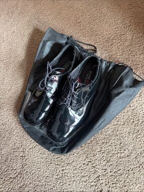 Black Patent Lace-Up Dress Shoes for Men by After Hours Size 10 1/2 Worn once